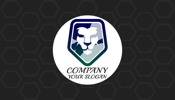 Milky Lion Silhouette Business Card