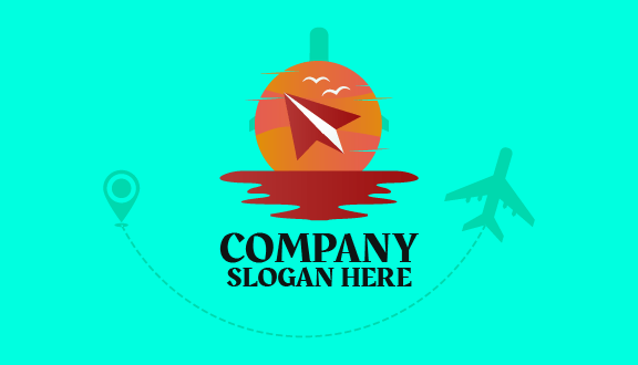 Minimalist Navigation Travel Business Card