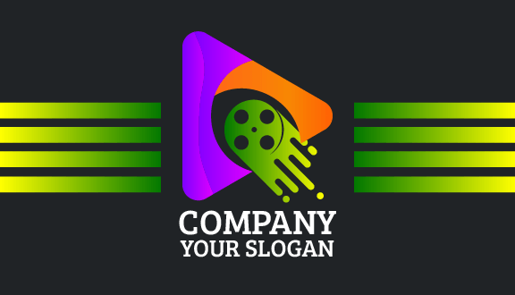 Movie Roll Entertainment Business Card