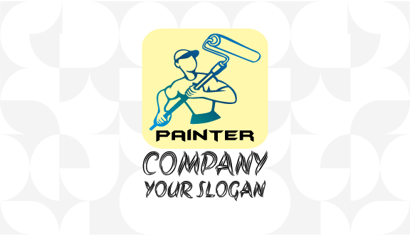 Muscular Painter Business Card