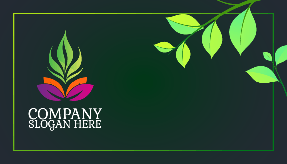 Kartu Nama Tanaman Hijau Alami