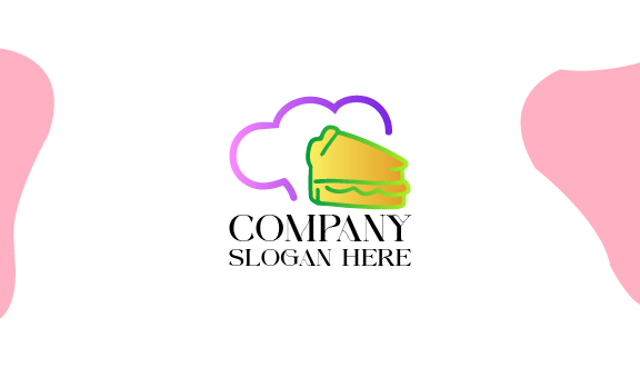 Kartu Nama Kue Garis Neon