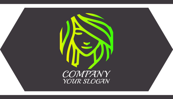 Neon Outline Salon Business Card