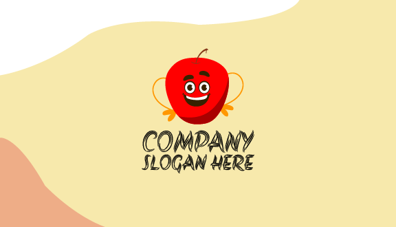 Biglietto Da Visita Con Stemma Di Mela Arancione