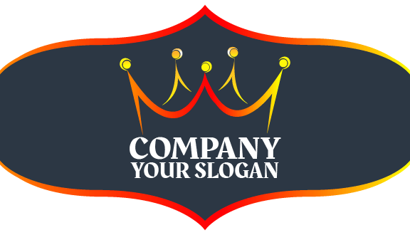 Orange Beads Crown Business Card