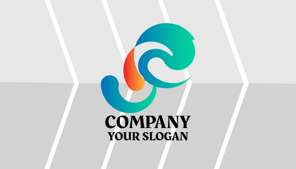 Cartão De Visita Abstrato Gota Laranja