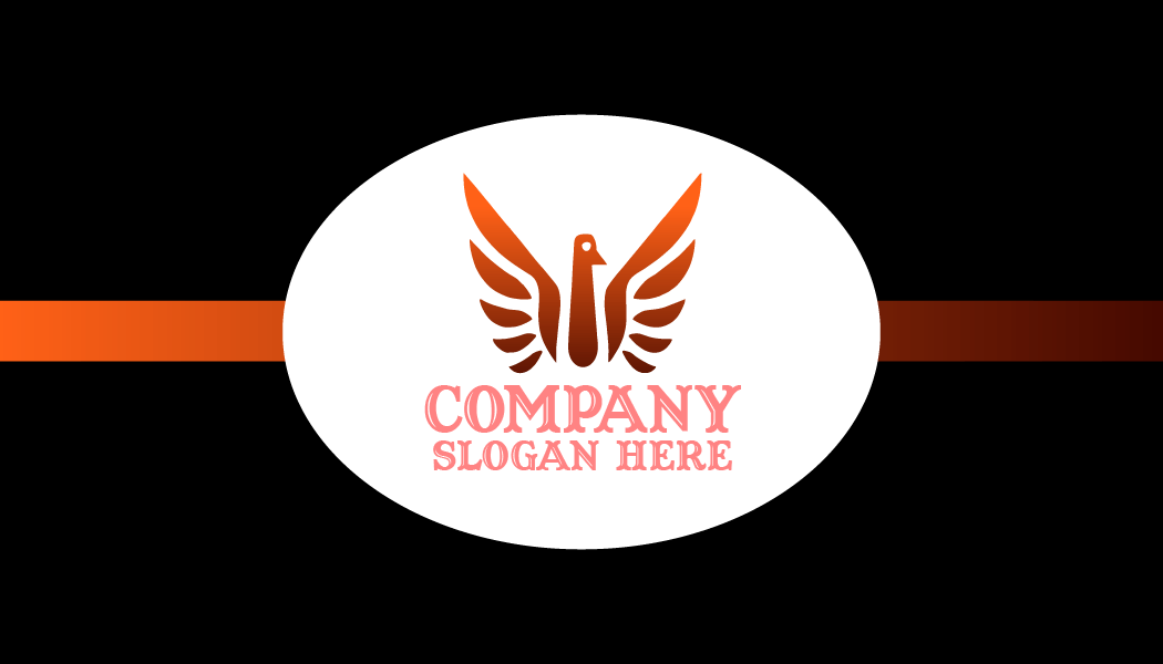 Orange Flying Bird Business Card