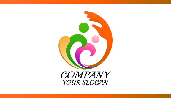 Cartão De Visita Laranja Mão Puericultura