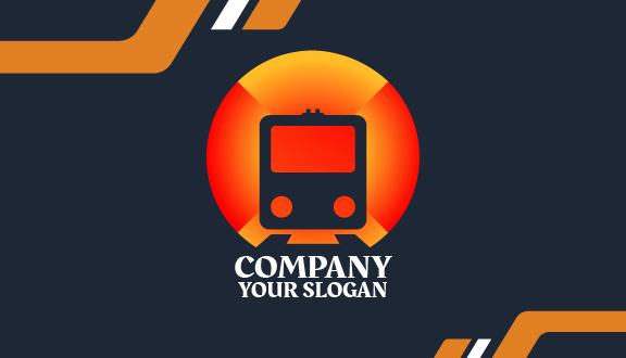 Orange Headlights Bus Business Card