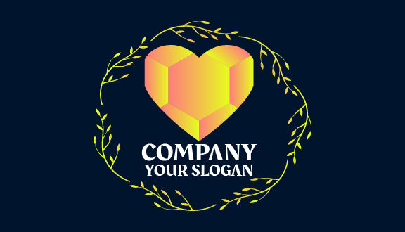 Orange Heart Jewellery Business Card