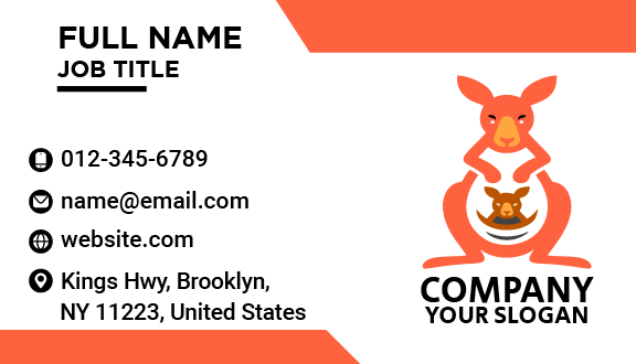 Orange Kangaroo Business Card