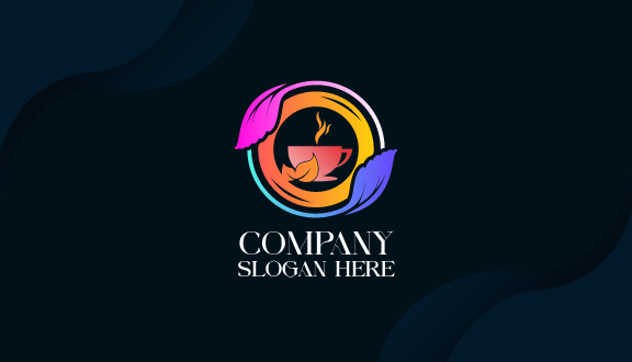 Biglietto Da Visita Del Caffè Foglia D'arancia