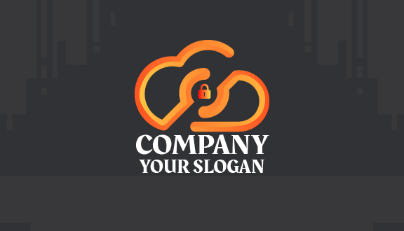 Cartão De Segurança De Segurança Informática Laranja