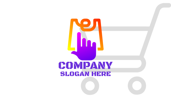 Orange Outline Retail Business Card