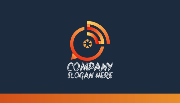 Orange Signal Communication Business Card