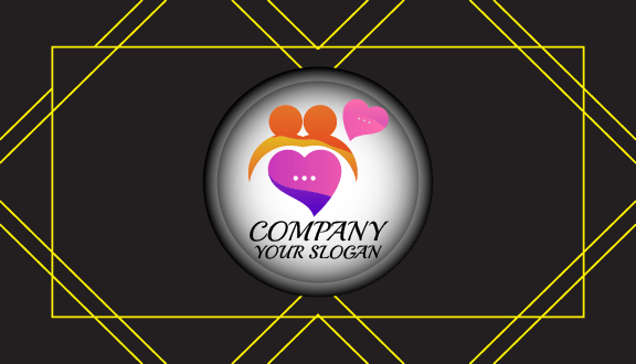 Biglietto Da Visita Per Appuntamenti Con Silhouette Arancione