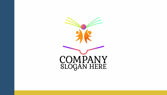 Biglietto Da Visita Educativo Con Silhouette Arancione