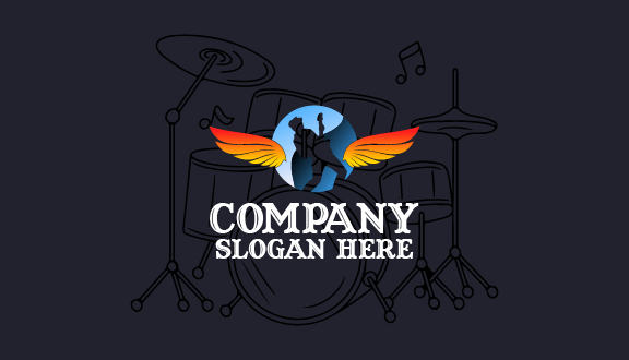 Orange Wing Band Business Card