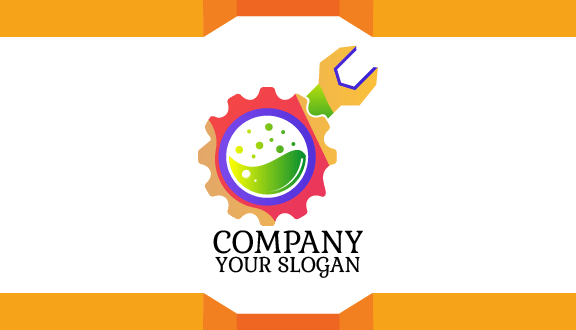 Orange Wrench Maintenance Business Card