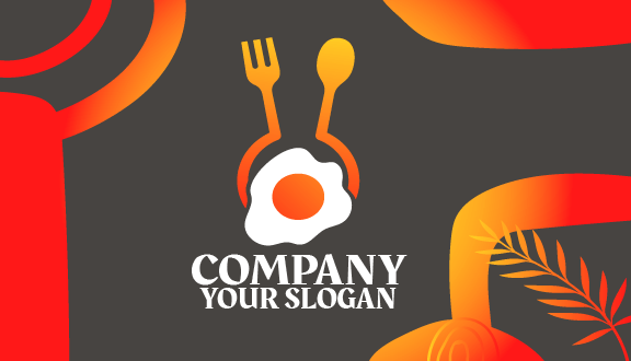 Kartu Nama Makanan Kuning Telur Oranye