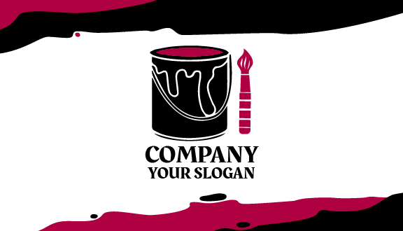 Cartão De Visita De Arte De Balde De Tinta