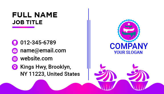 Pink Cake Business Card