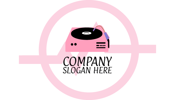 Pink Cd Player Music Business Card
