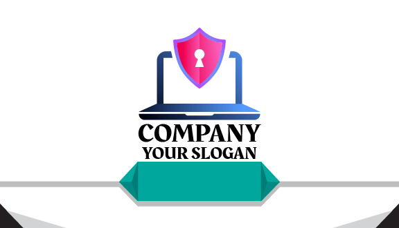 Cartão De Visita De Segurança Informática Rosa