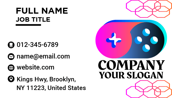 Pink Controller Computer Games Business Card