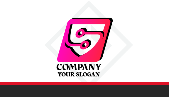 Cartão De Segurança De Segurança Informática De Escudo Rosa