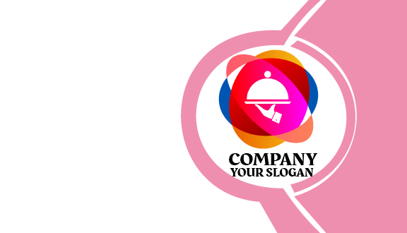 Kartu Nama Makanan Sorotan Merah Muda