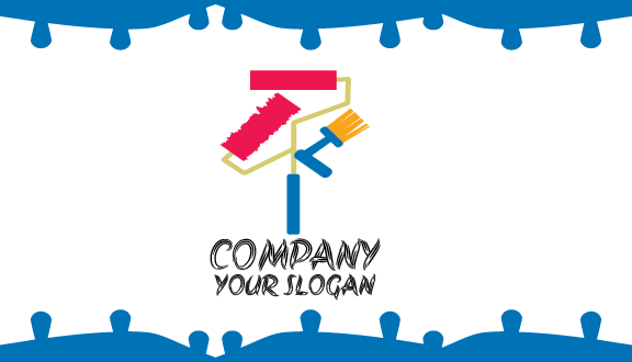 Pink Stroke Painter Business Card