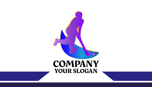 Player Figure Hockey Business Card