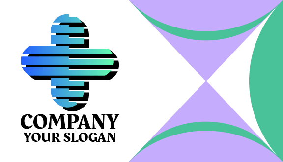 Cartão De Visita Abstrato Com Sinal Positivo