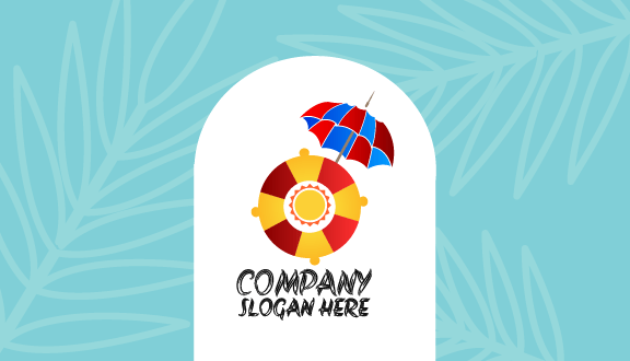 Cartão De Visita De Verão Com Anel De Piscina