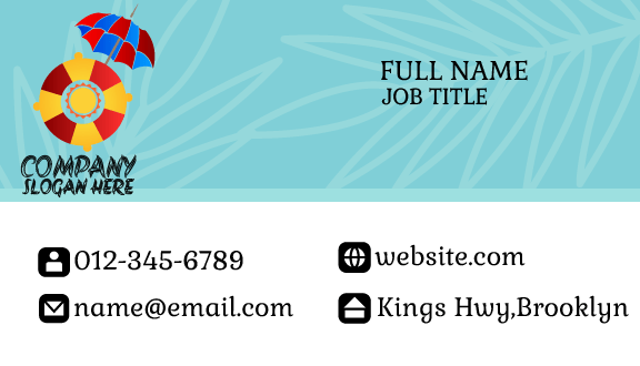 Pool Ring Summer Business Card