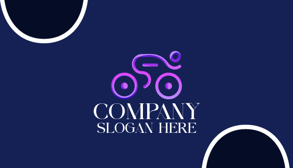 Kartu Nama Sepeda Ungu