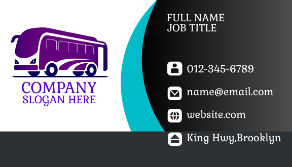 Purple Bus Business Card