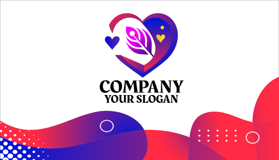 Cartão De Visita De Amor De Pena Roxa