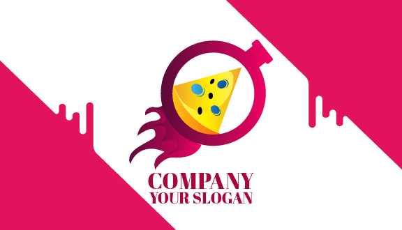 Purple Fire Pizza Business Card