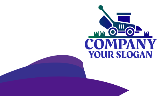 Purple Lawn Care Business Card