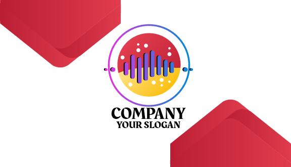 Purple Music Waves Dj Business Card