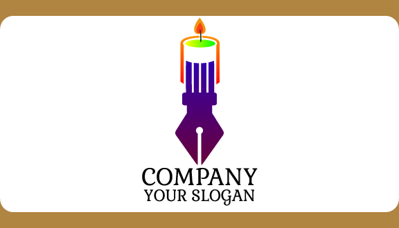 Biglietto Da Visita Candela Penna Viola