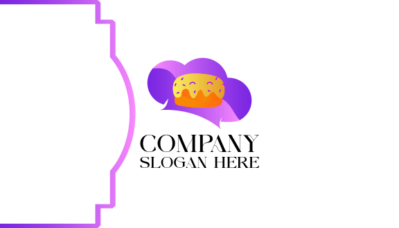 Kartu Nama Kue Taburan Ungu