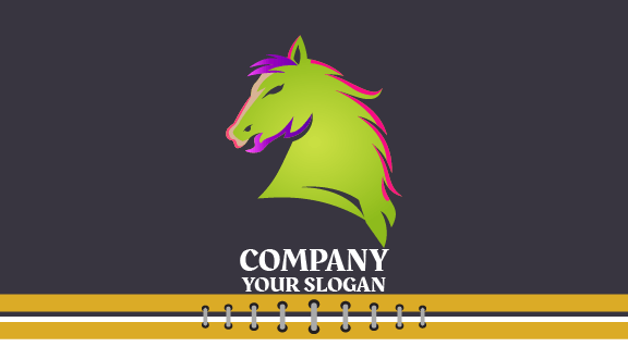 Purple Tuft Horse Business Card