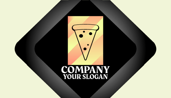 Rectangular Pizza Business Card