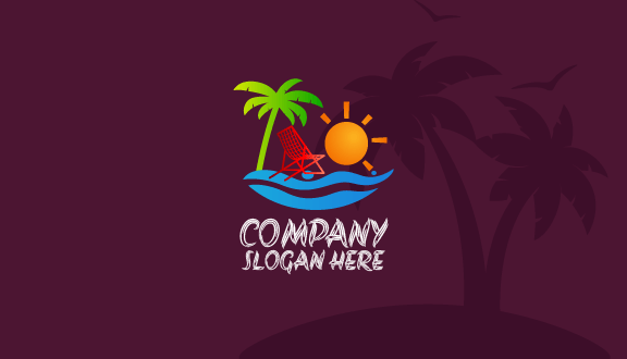 Cartão De Visita Verão Banco De Praia Vermelha