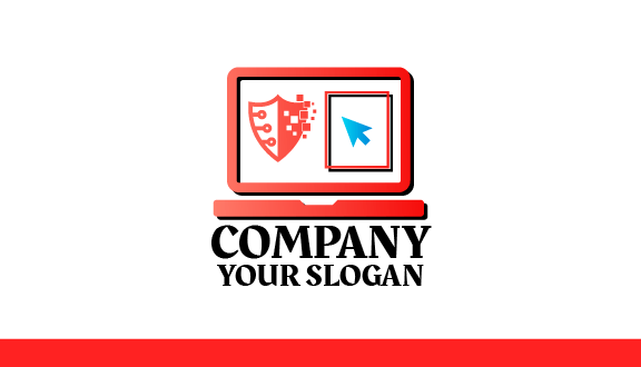 Cartão De Visita De Segurança Informática Vermelha