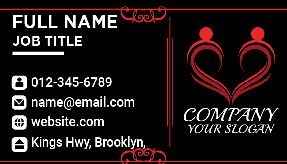 Red Dating Business Card