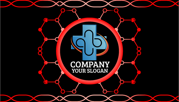 Red Honeycomb Medical Business Card